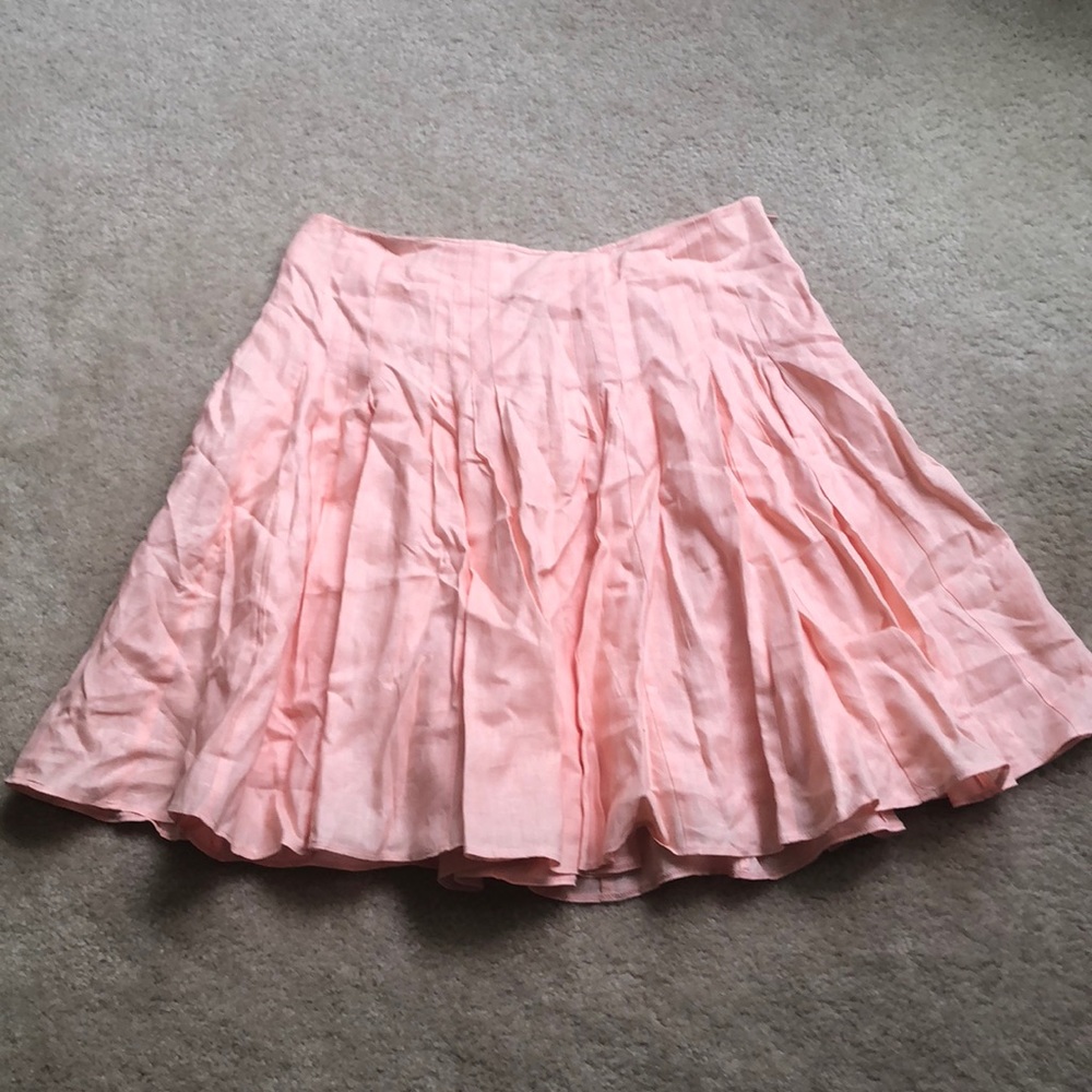 ANN TAYLOR LOFT lien pleated skirt